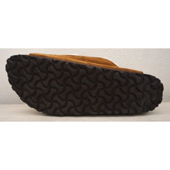 Birkenstock Women's 10 Men's 8 Mink Brown Arizona Shearling Suede Sandals - Picture 10 of 16